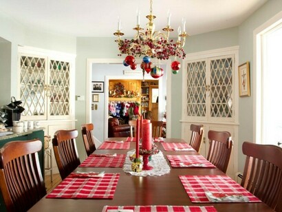 Comedor preparado para la cena de Navidad
