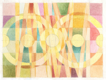 Transition 2, watercolour and pencil, 12 x 8 cm, Mark Weighton 2020