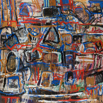 Al Held, Untitled (detail), 1959. Courtesy of James Fuentes