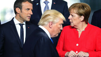 Macron, Trump, Merkel