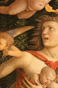 Mantegna pintou "Minerva perseguindo os vícios do Jardim da Virtude", destacando a luta entre virtudes e vícios