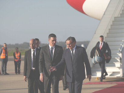 El presidente Pedro Sánchez y el primer ministro, Aziz Akhannouch, febrero 2023