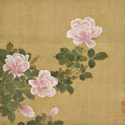 Yu Yuan, Roses, late 17th century. Courtesy of Norton Museum of Art