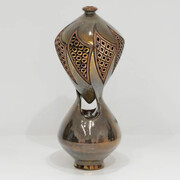 Ibrahim Said, Floating vase - Gold twist, 2026. Courtesy of Yossi Milo Gallery