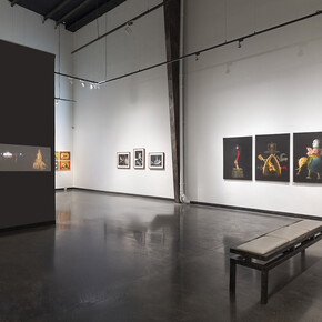 KM Madhusudhanan, The shape of the sky a rectangle, exhibition view. Courtesy of 1x1 Art Gallery