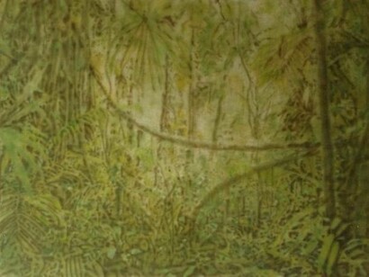Melanie Smith, Selva IV, 2013. Acrylic enamel on acrylic. 95 cm. x 130 cm