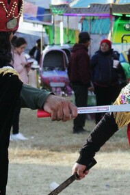 Representación de la tradicional "Danza de moros y cristianos" en la Comunidad de Concordia, Nativitas, Tlaxcala, México. Fotografía de Erick Rafael Carrillo Ortega.