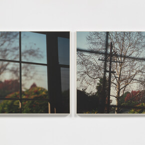 Uta Barth, from "nowhere near", untitled (nw 18), 1999, framed color photograph, 35x90 inches; 88.9x228.6 cm (overall), 35x44 inches; 88.9x111.8 cm (each), edition of 4, 2 APs. Courtesy the artist and Tanya Bonakdar Gallery, New York / Los Angeles 