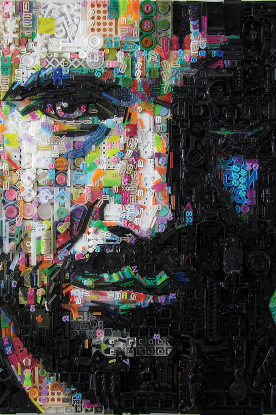 'Jon', found object assemblage, by Zac Freeman 