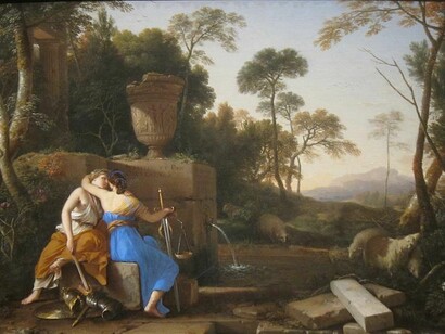 'El beso de la paz y la justicia' (1654) Laurent de La Hyre