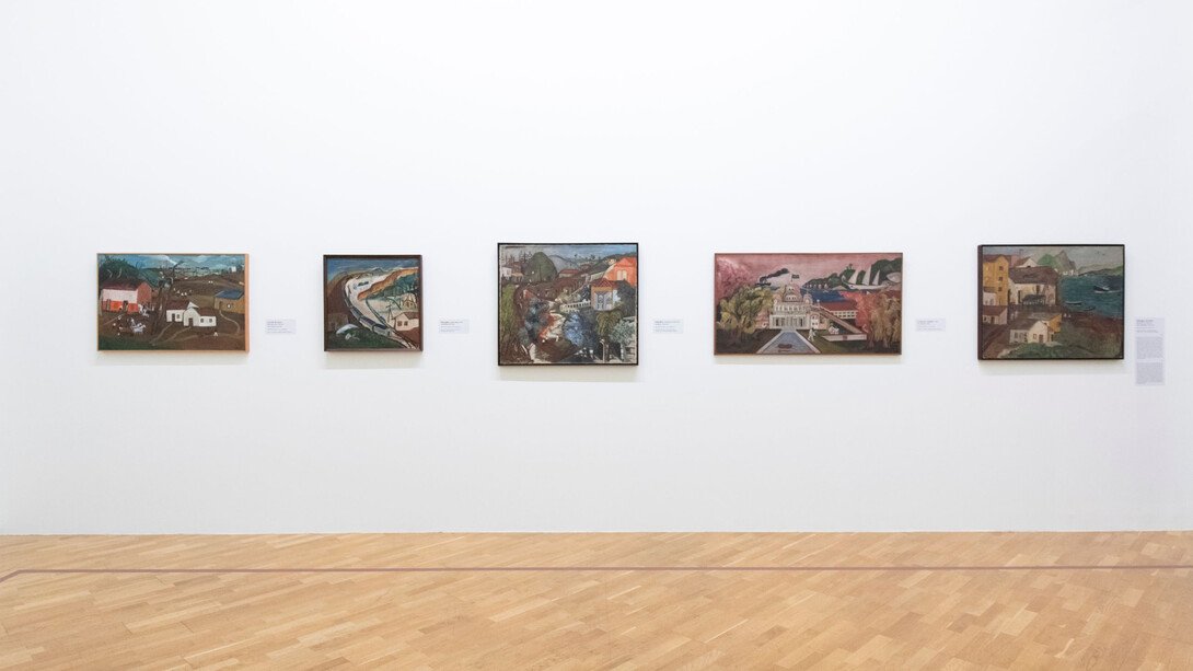 Paulo Pedro Leal, Trágico subúrbio, vista da exposição. Cortesia da Pinacoteca