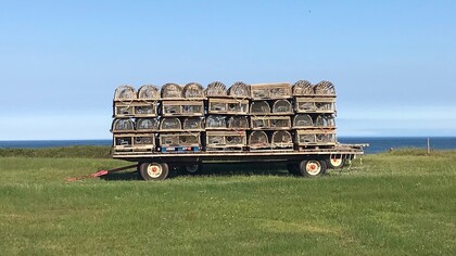 Stacked Lobster Traps 