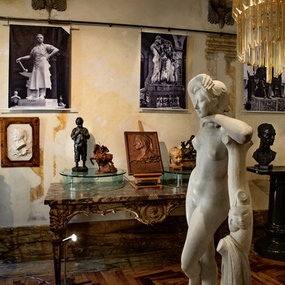 Installation view mostra Fango, Acqua e Arte, 2024, Courtesy Galleria Baroni, (credits Sergio Golia)
