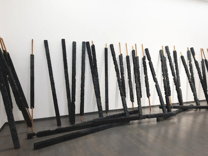 Various artists, Matter of fact, material as a political act, exhibition view. Courtesy of Kavi Gupta Gallery