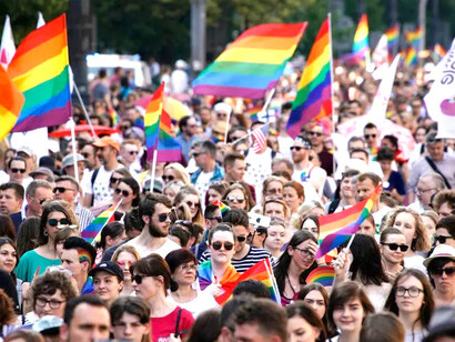 Parada LGBT em Lublin, na Polônia, 16 de Julho de 2023