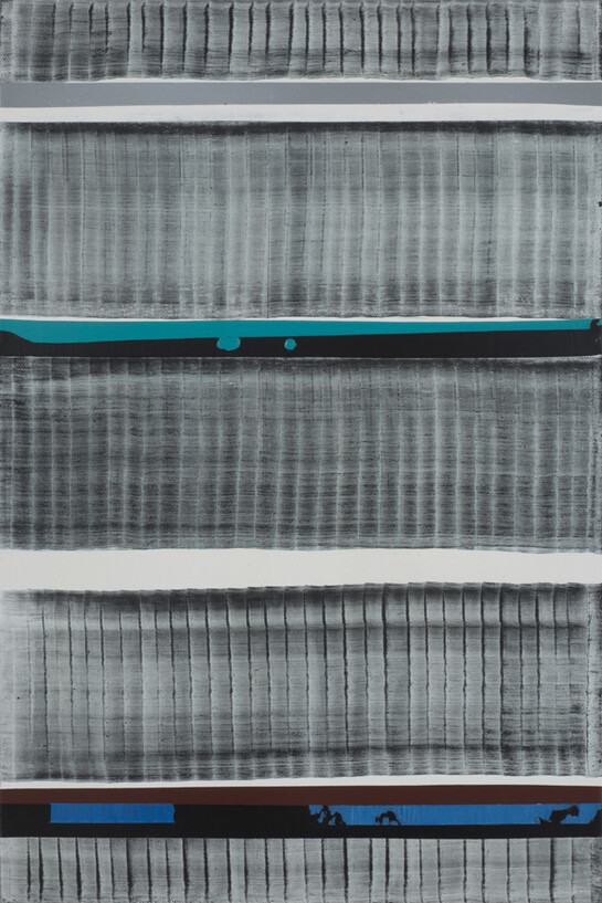 Juan Uslé, In kayak (Aral 5), 2015, vinyl dispersion and dry pigment on canvas, 46 x 31 cm