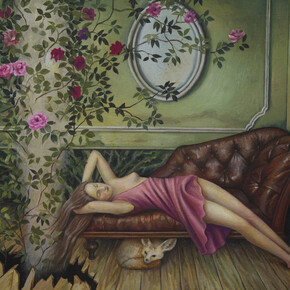 Ilaria Del Monte, La chioma d'Islanda, 2017, olio su tela, 30x35 cm. Courtesy of Antonio Colombo Arte Contemporanea