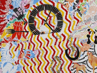 Maurizio Cannavacciuolo. Menina do Rio calor que provoca arrepio, 2018, oil and water-based enamel on canvas, 150x200 cm.