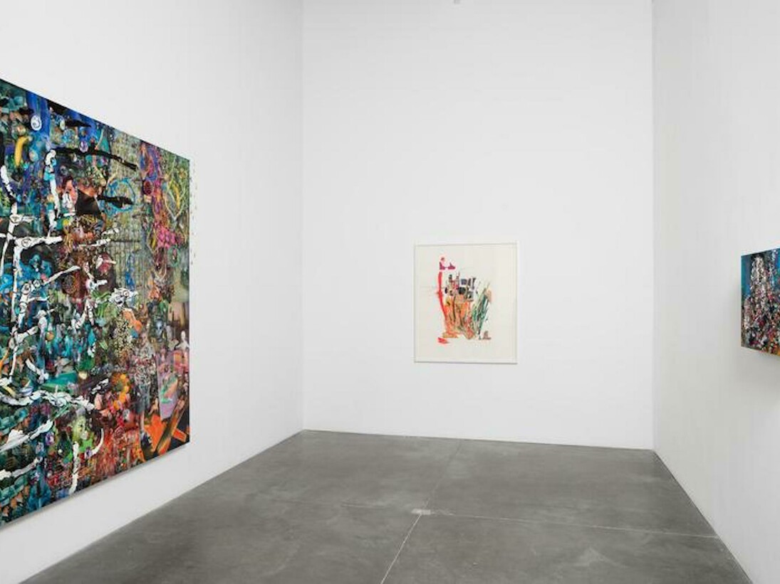 Elliott Hundley. Dust Over Everything, exhibition view. Courtesy of Andrea Rosen Gallery 