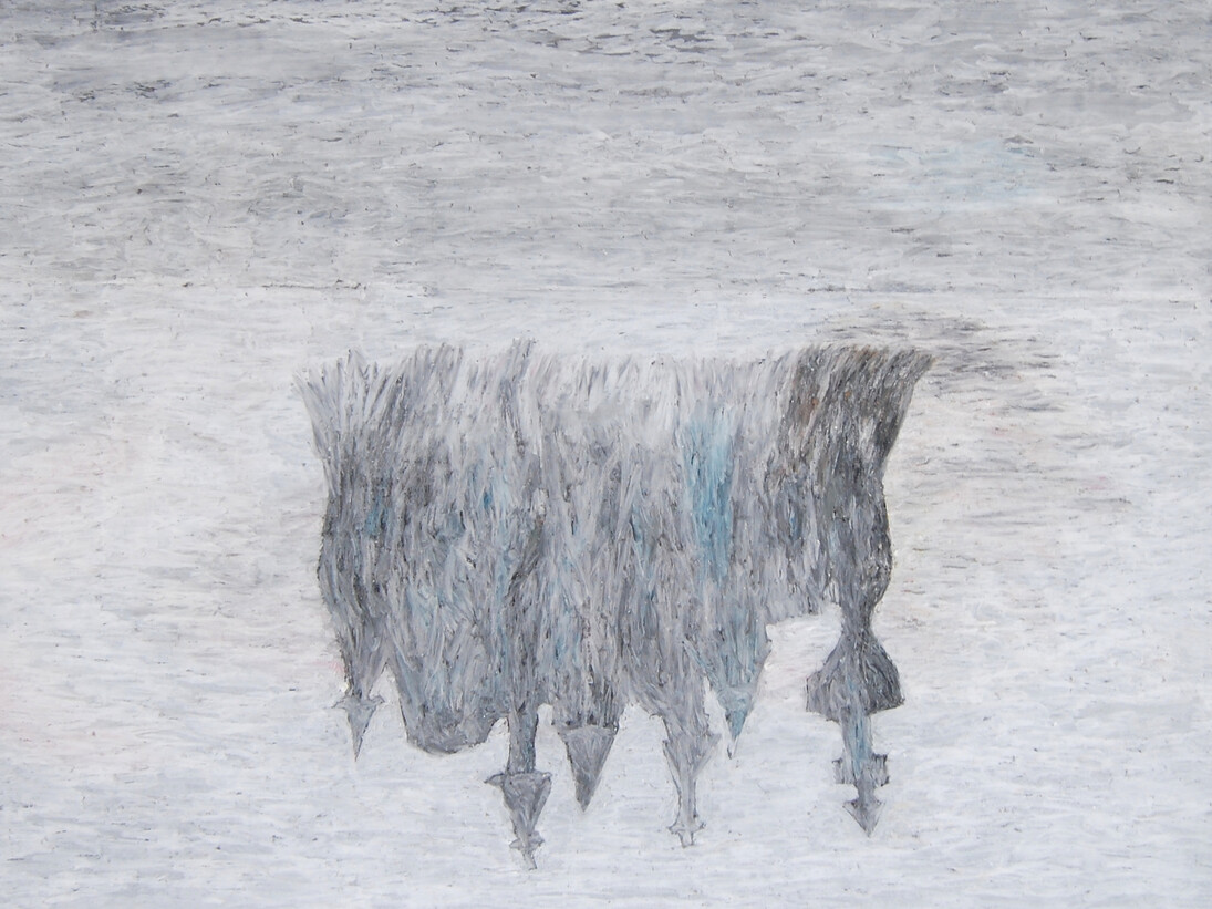 Robyn O’Neil, The Unmoored, 2014, graphite and oil pastel/paper, 14 15/16 x 13 5/8 in. Courtesy: Susan Inglett Gallery, NYC.