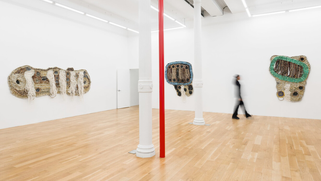 Moffat Takadiwa, Second life, exhibition view. Courtesy of Nicodim Gallery