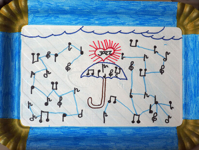 Opera di un alunno partecipante al progetto. Foto di Vittorio Nava