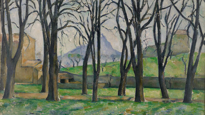 Paul Cezanne; Castaños en Jas de Bouffan, c. 1885-1886, Minneapolis Museum of Art, EE. UU.
