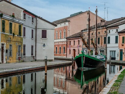 Comacchio, detta anche la “la “piccola Venezia”, provincia di Ferrara, Italia