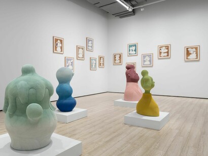 En Iwamura, Glances and echoes, exhibition view. Courtesy of Almine Rech