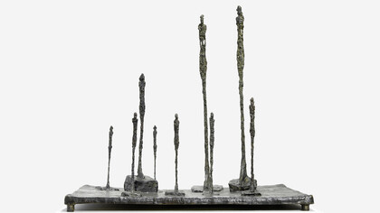 Alberto Giacometti “The Glade, Square, Nine Figures” Bronze, 1950, Archives Fondation Maeght, Saint-Paul de Vence (France)
