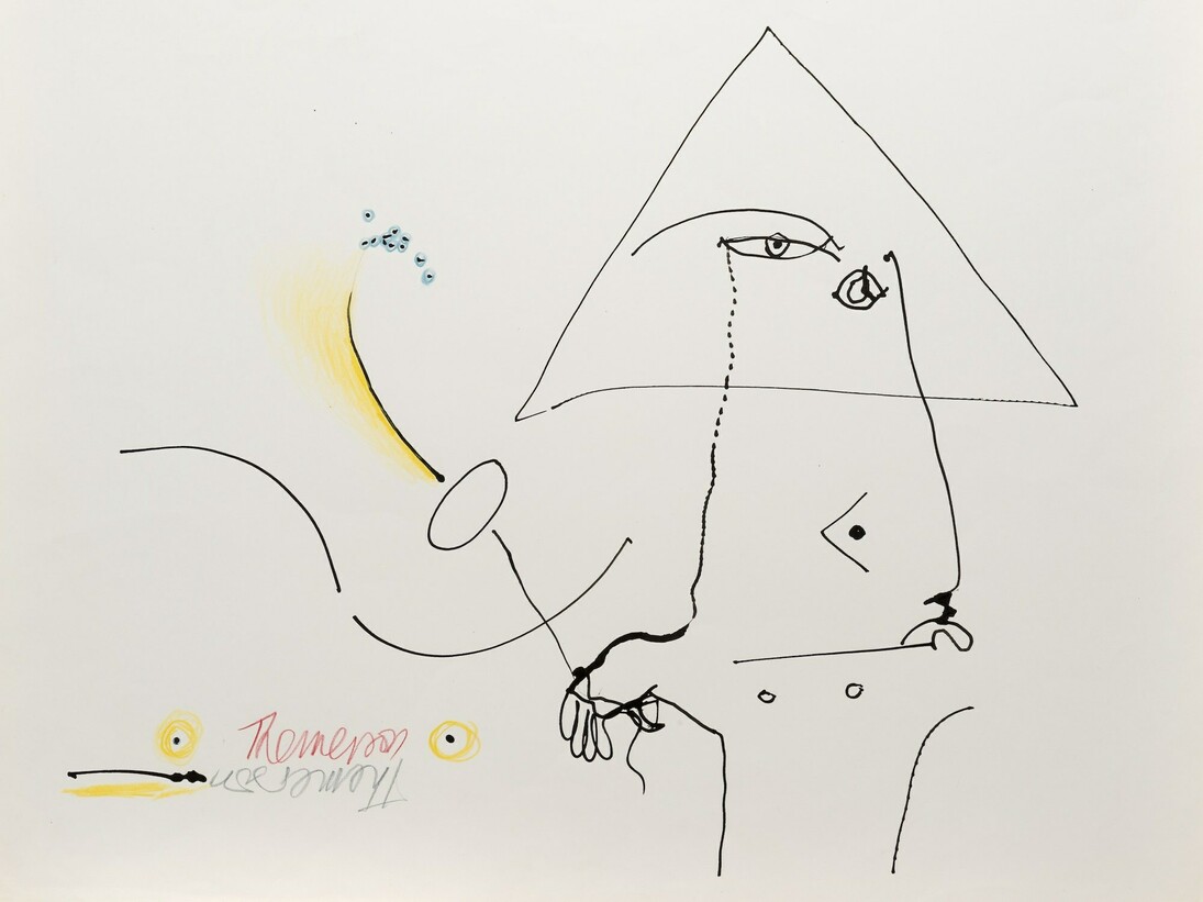 Man with Triangle and Blue Spots, c. 1977© Themerson Estate, courtesy of l’étrangère
