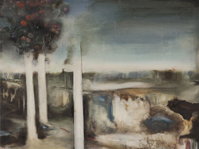 Nogah Engler, Bare Fruit, 2014, Oil on canvas, 50 x 50 cm 