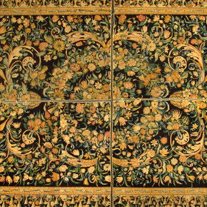 The ‘Einsiedeln Turkish Rug’ is said to have been seized by Emperor Leopold I of Austria in 1683 and donated to the abbey. Einsiedeln Abbey, art collection. Photo: Robert Rosenberg