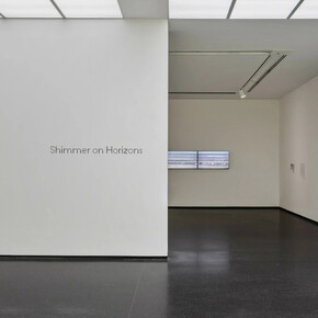 Andrea Carlson, Shimmer on horizons, vista de exhibición. Cortesía de MCA Chicago
