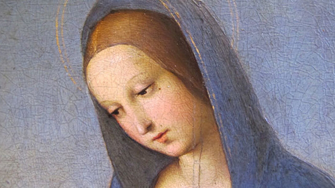 La Madonna Connestabile di Raffaello, dettaglio