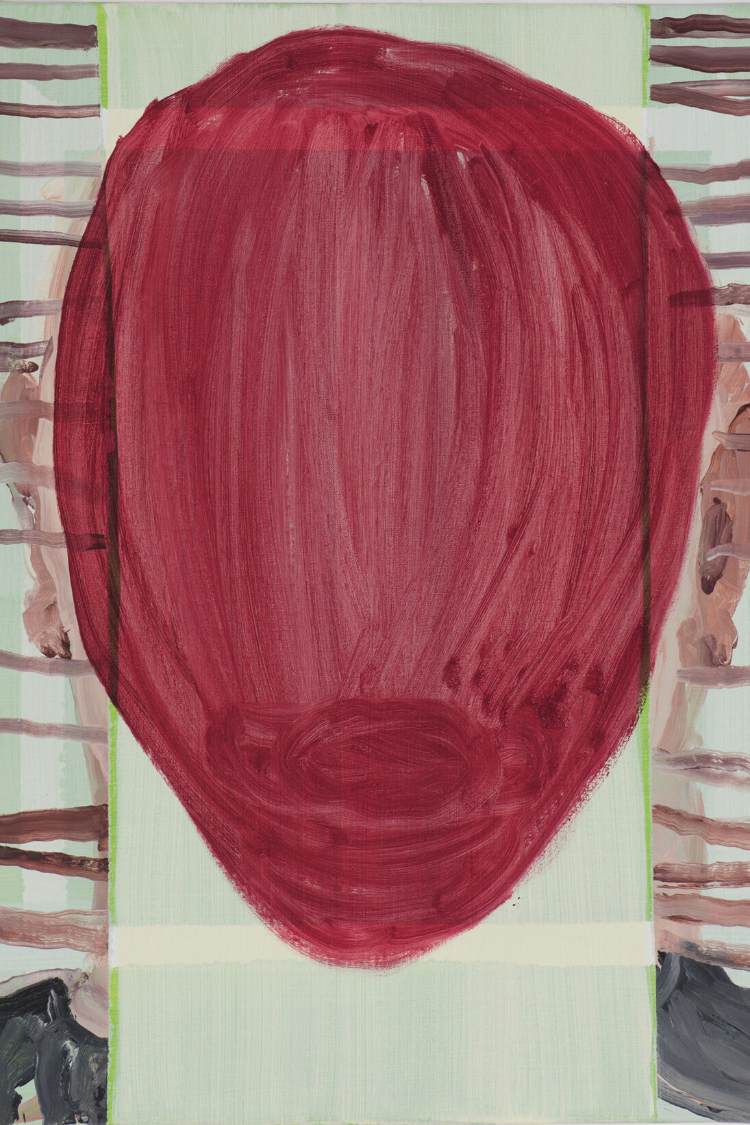 Bernard Gaube, Autoportrait - Tête, Huile sur toile, 2014, 46 x 37 cm