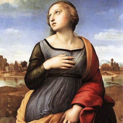 Raffaello, "Santa Caterina d'Alessandria", 1508, National Gallery, Londra, UK