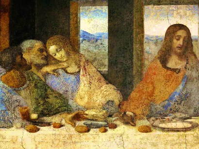 Un dettaglio del Cenacolo leonardiano