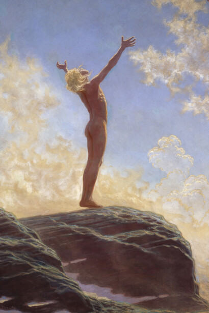 Fidus, Prayer of light, around 1910. Courtesy of Bundeskunsthalle