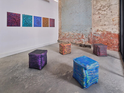 Nick Missel, Objects in mirror are closer than they appear, exhibition view. Courtesy of Wexler Gallery