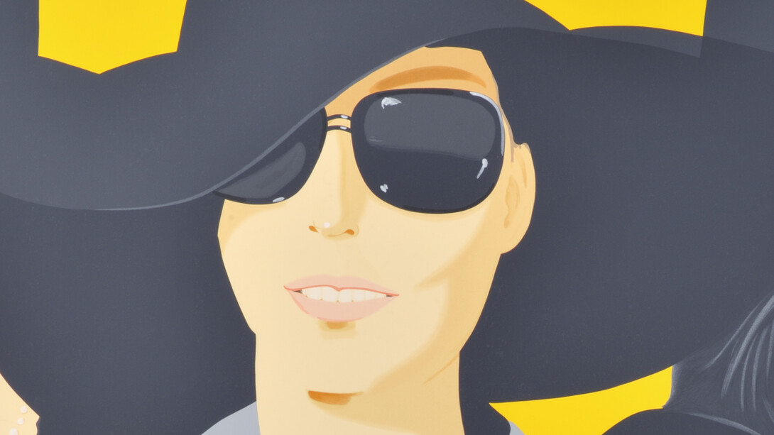 Alex Katz, Vivien in Black Hat, 2010, Silkscreen in 34 colors, 73 x 102 cm, Edition of 75
