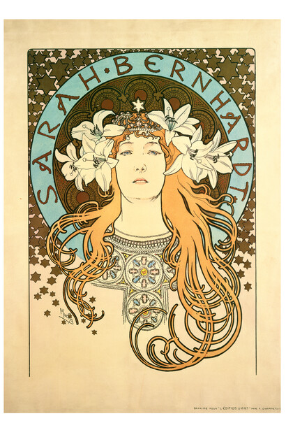 Alphonse Mucha, Sarah Bernhardt as La Princesse Lointaine: Poster for La Plume magazine, 1897, Colour lithograph
© Mucha Trust 2015
