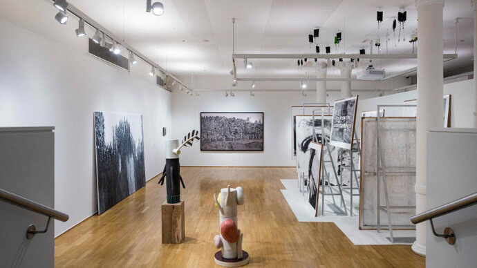 Various artists, La forêt. Solitudes et solidarités, exhibition view. Courtesy of Cercle Cité