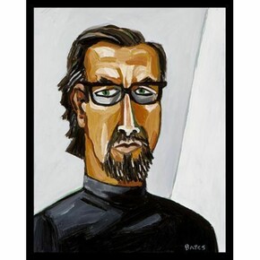 David Bates, Self Portrait, Winter, 2009, oil on panel, 14 x 11 inches