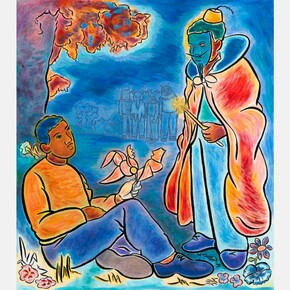 John Bankston, Mysterious Magic, 2014, Oil on linen, 54 x 48 in. Courtesy of the artist and Rena Bransten Gallery