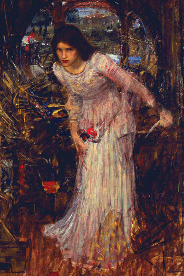 The Lady of Shalott JW Waterhouse Oil on canvas 1894 © Falmouth Art Gallery
