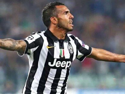 El jugador de la Juventus de Turín Carlos Tévez
