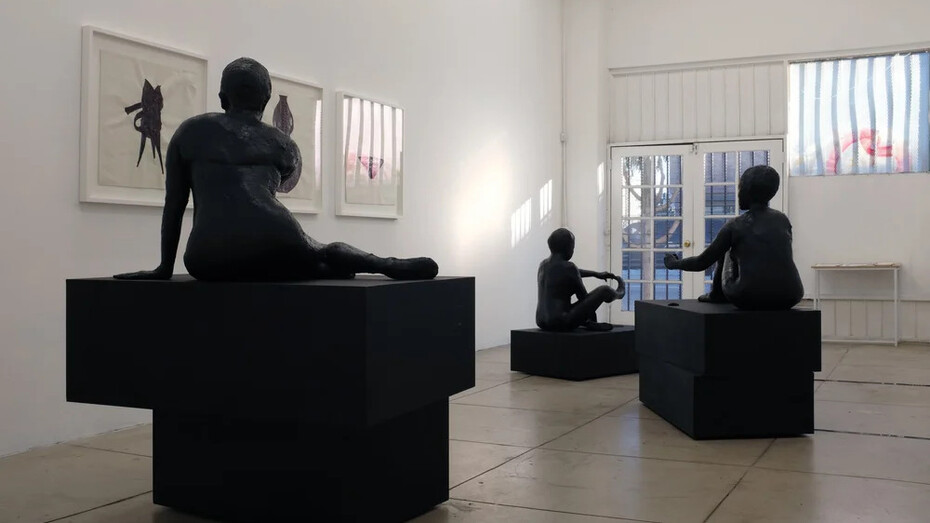 Ellen Jong, Outpour: the three shades and other ink bodies, exhibition view. Courtesy of Situations 