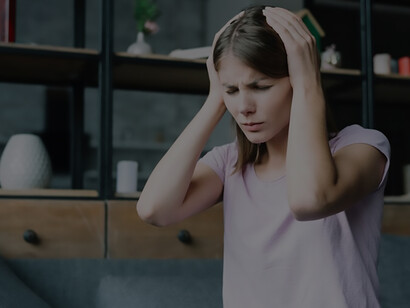 Explore the intimate portrayal of a woman grappling with an anxiety attack in her home, illustrating the intricate nuances of Obsessive-Compulsive Disorder (OCD) and anxiety disorders