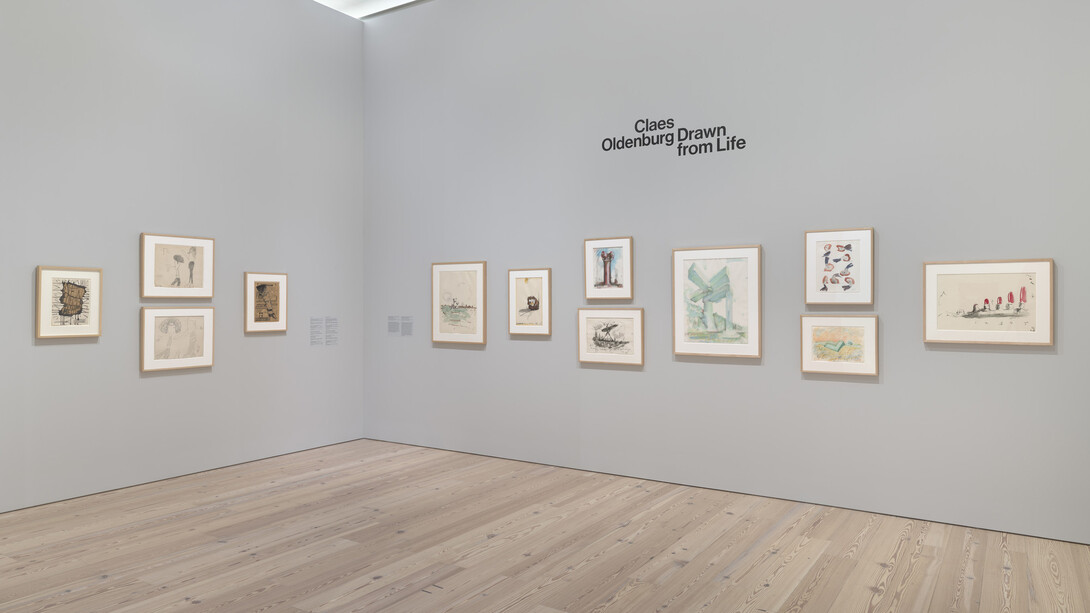 Claes Oldenburg, Drawn from life, exhibition view. Courtesy of Whitney Museum